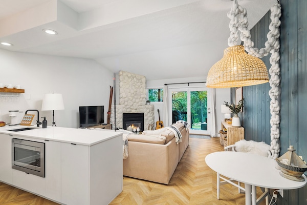 Smart TV y chimenea