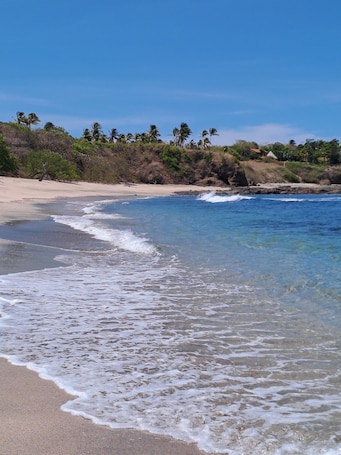 Beach nearby, black sand