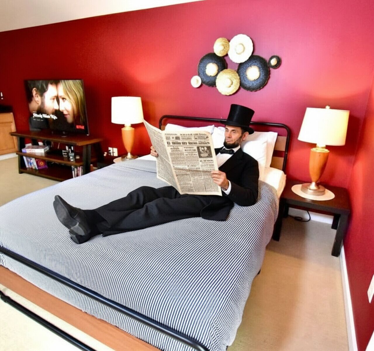 4 bedrooms, desk, iron/ironing board, travel crib