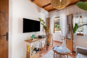 TV, fireplace - Vacation 'Casa Fuente Hervera' with Mountain View, Wi-Fi and Air Conditioning (Vega de San Mateo)