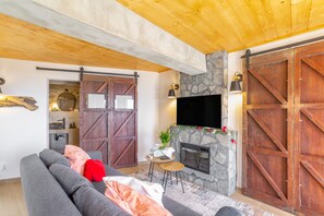 Fernseher, Kamin
