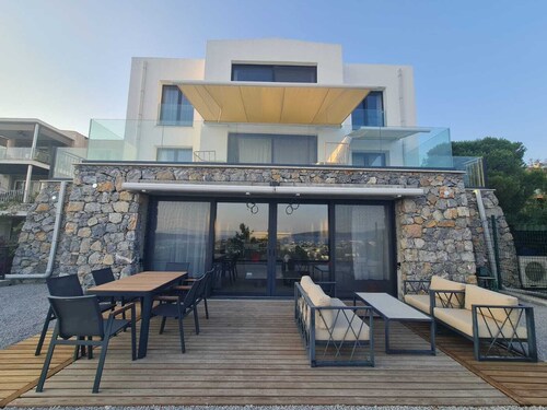 Bodrum Castle-Kos Island panaromic view and Unic Design Brutalist-Minimalist