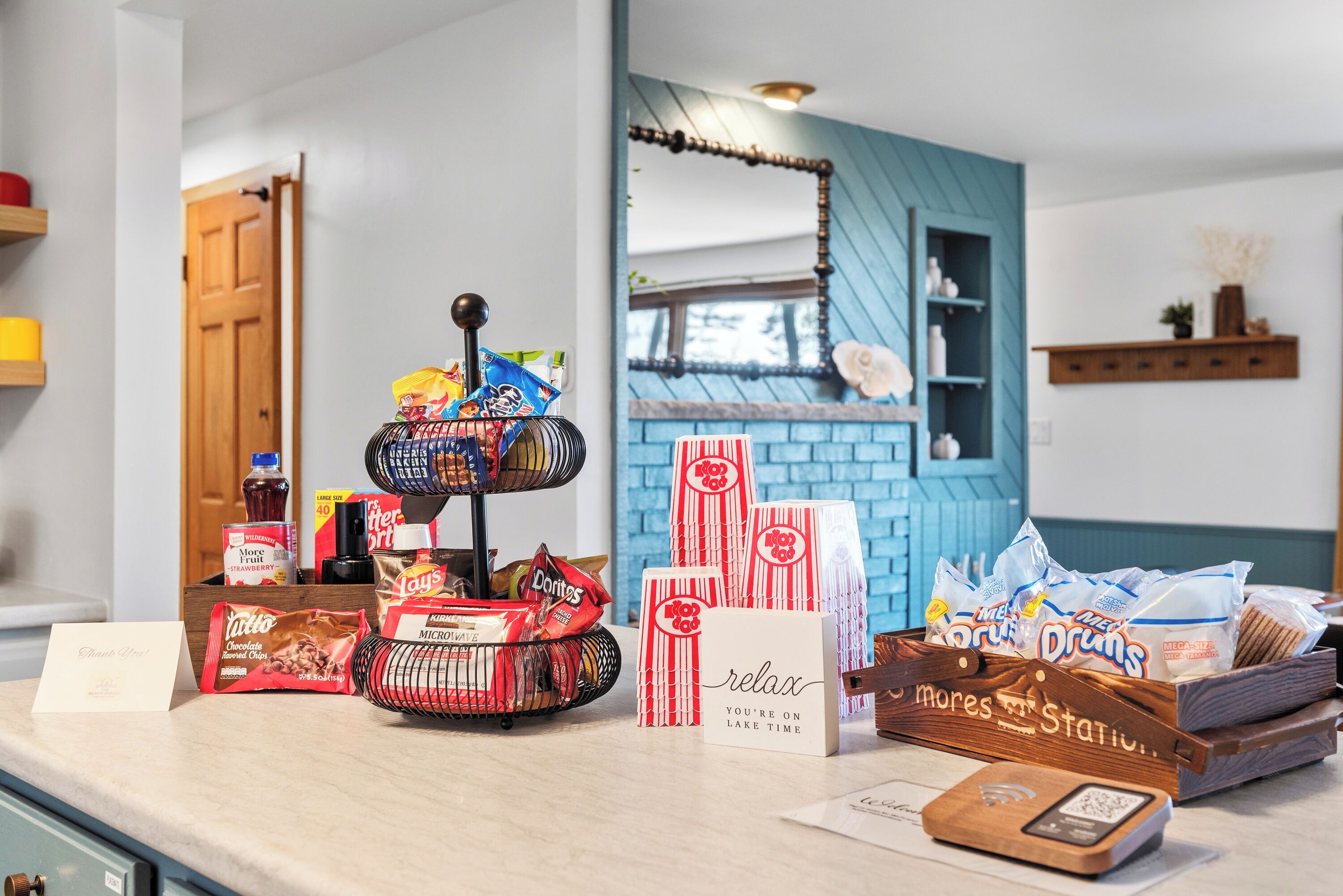Snacks, s'mores and breakfast has already been thought of for you. 