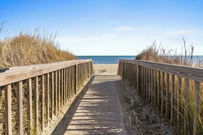 Beach nearby - The Roost by Brunswick Vacation Rentals: OIB 4BR w/ Pool & Ocean Views (Ocean Isle Beach)