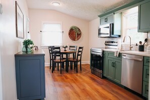 Microwave, oven, stovetop, dishwasher