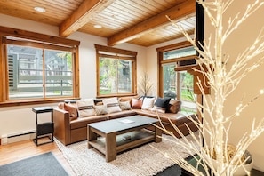 Smart TV, fireplace