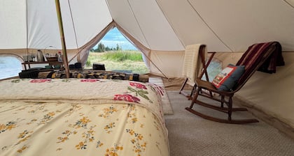 Vashon Island Glamping Tent with Sea Views on 5 acres Forest & Field 1-bedroom