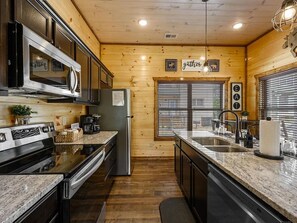 Microwave, oven, stovetop, dishwasher