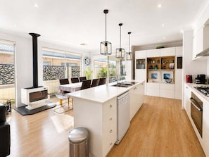 Microwave, oven, stovetop, dishwasher