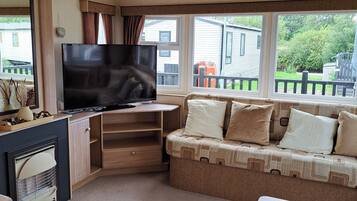 Télévision, cheminée, chaßne hi-fi