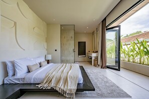 Luksushuvila, näköala uima-altaalle | Näkymä huoneesta