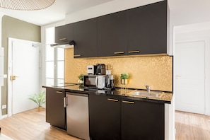 Apartment, Stadtblick | Eigene Küche | Kühlschrank, Mikrowelle, Herdplatte, Toaster