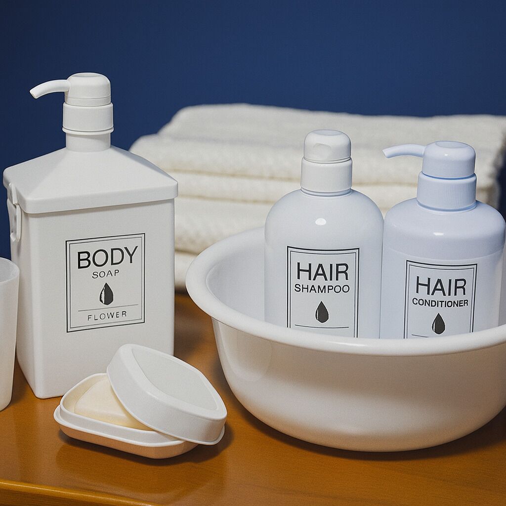 Sèche-cheveux, chaussons, serviettes fournies, savon