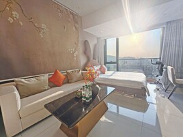 Premium bedding, down duvets, memory-foam beds, minibar