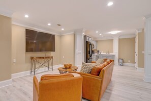 TV, fireplace, table football, ping pong - Fish, Hike & Unwind! Luxe Denver Gem w/ Game Room (Denver)