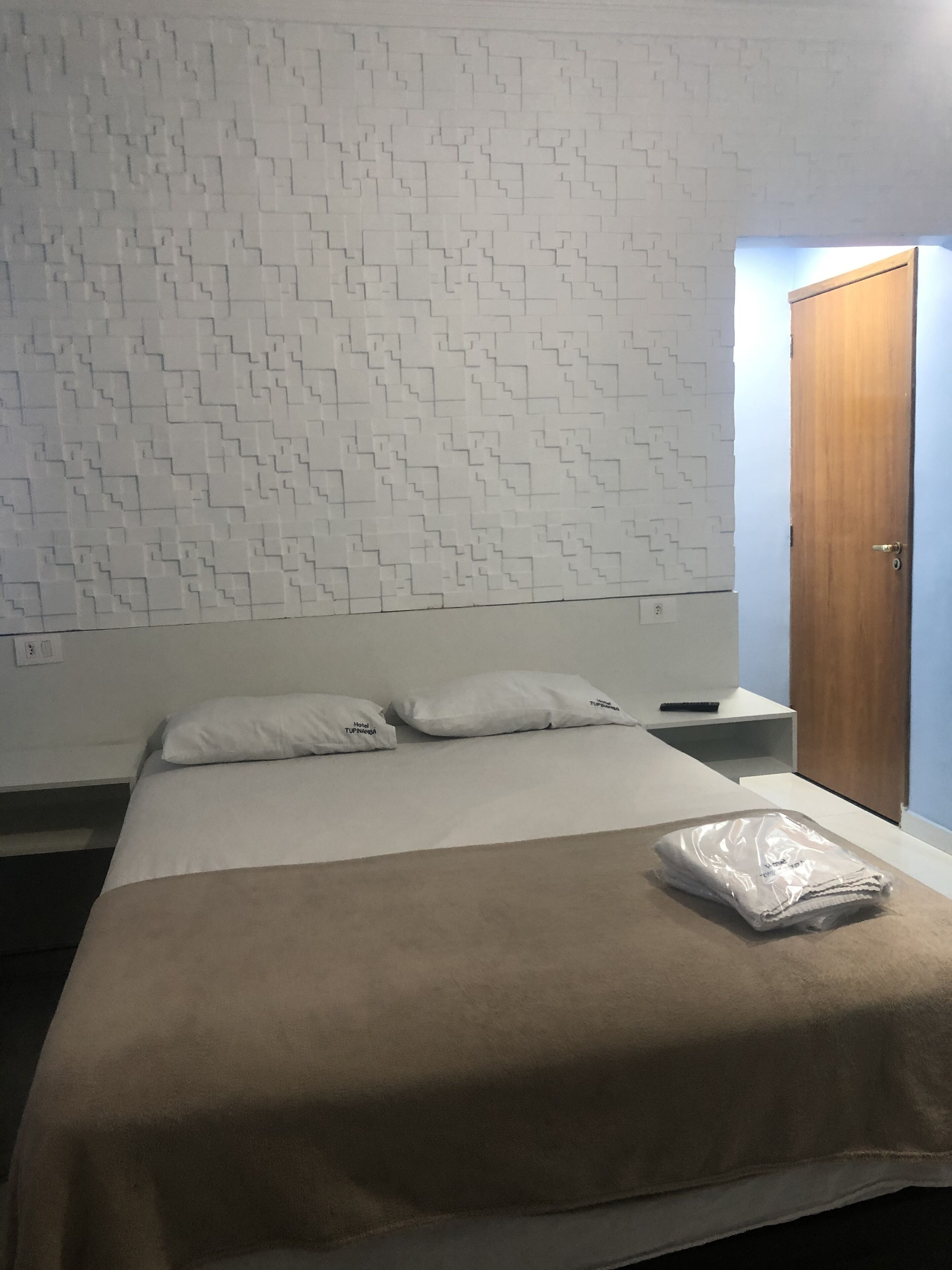 Desk, laptop workspace, blackout curtains, iron/ironing board