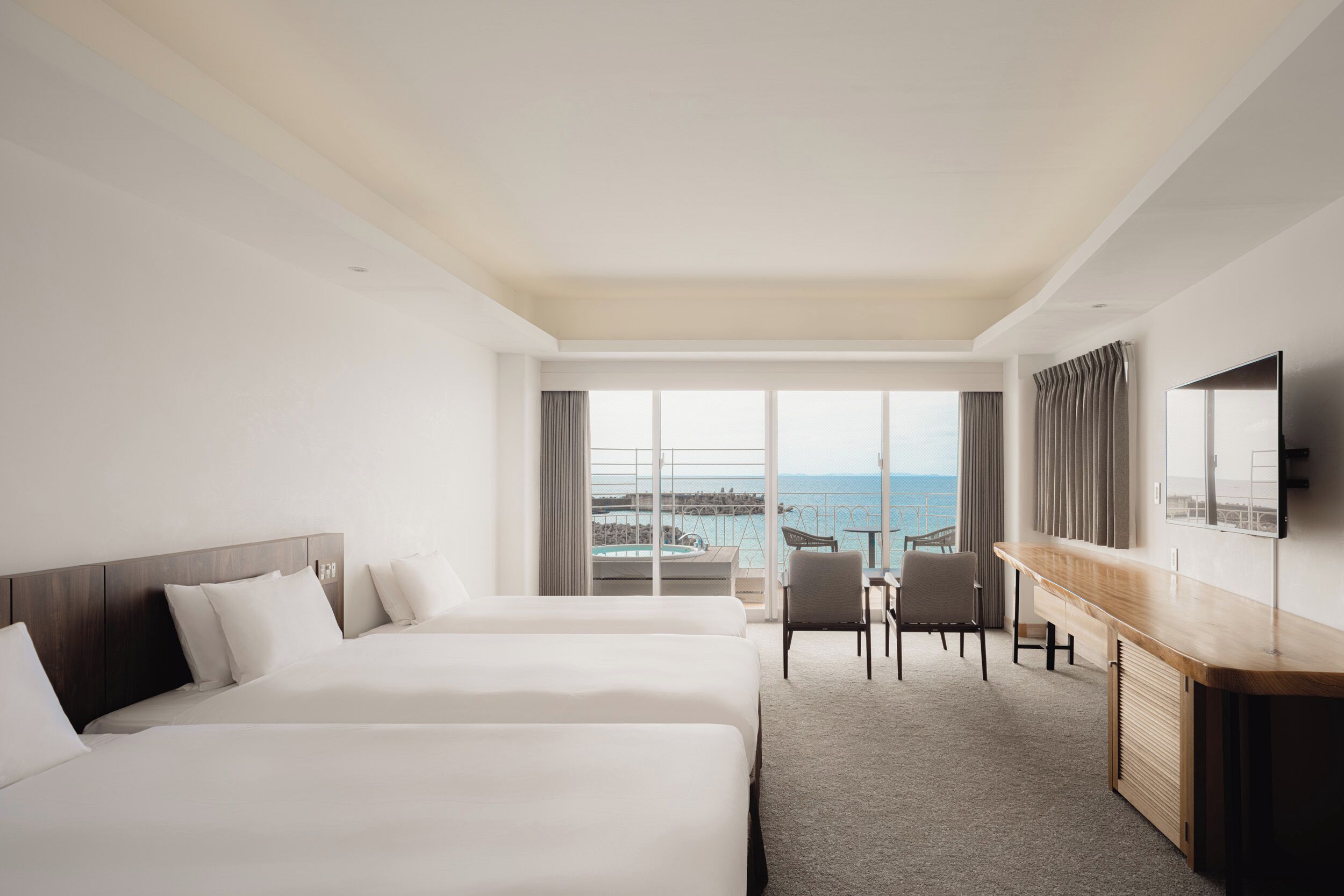 Standard Twin Room, Hot Tub, Ocean View (40SQM) | In-room safe, free WiFi, bed sheets