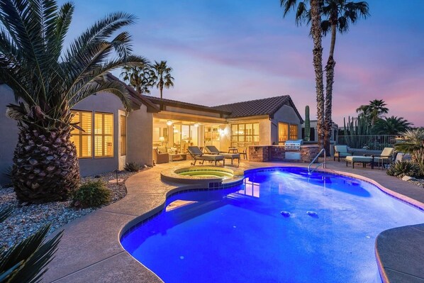 A heated pool
