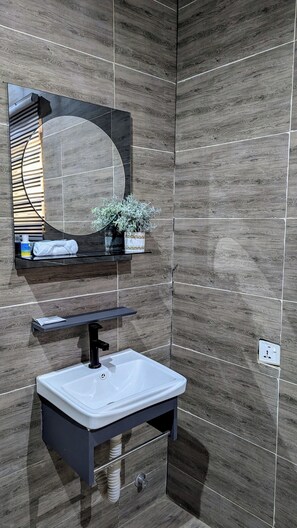 Towels, soap, toilet paper