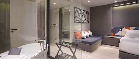 Luxe suite, uitzicht op stad | Gratis wifi