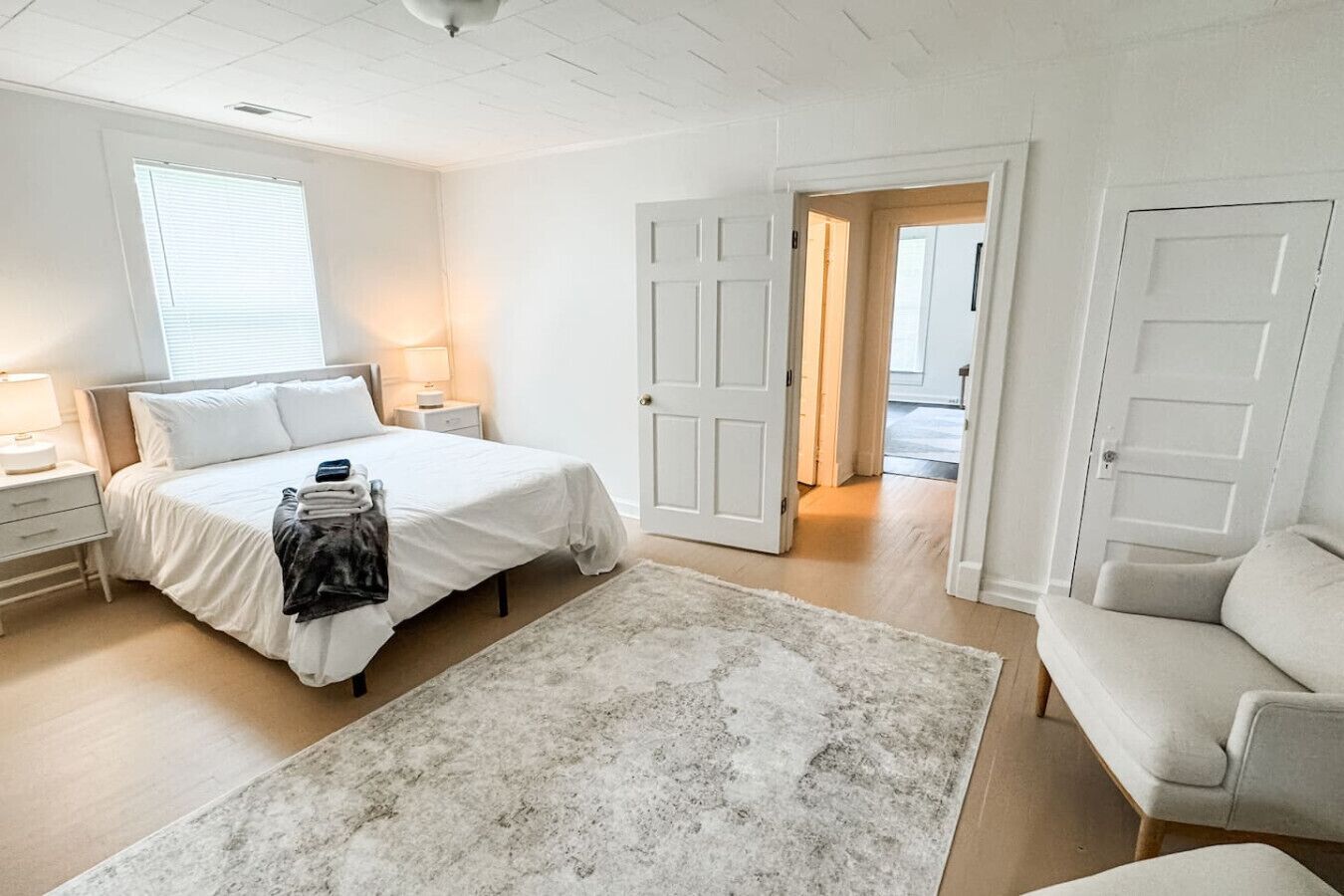 2 bedrooms, iron/ironing board, travel crib, WiFi