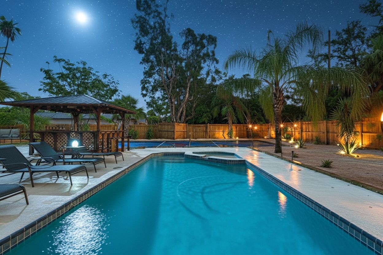 Outdoor pool, a heated pool