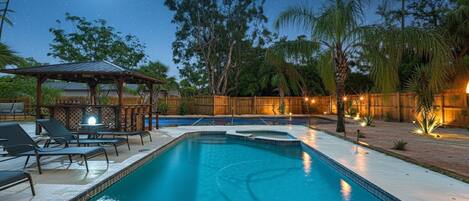 Outdoor pool, a heated pool
