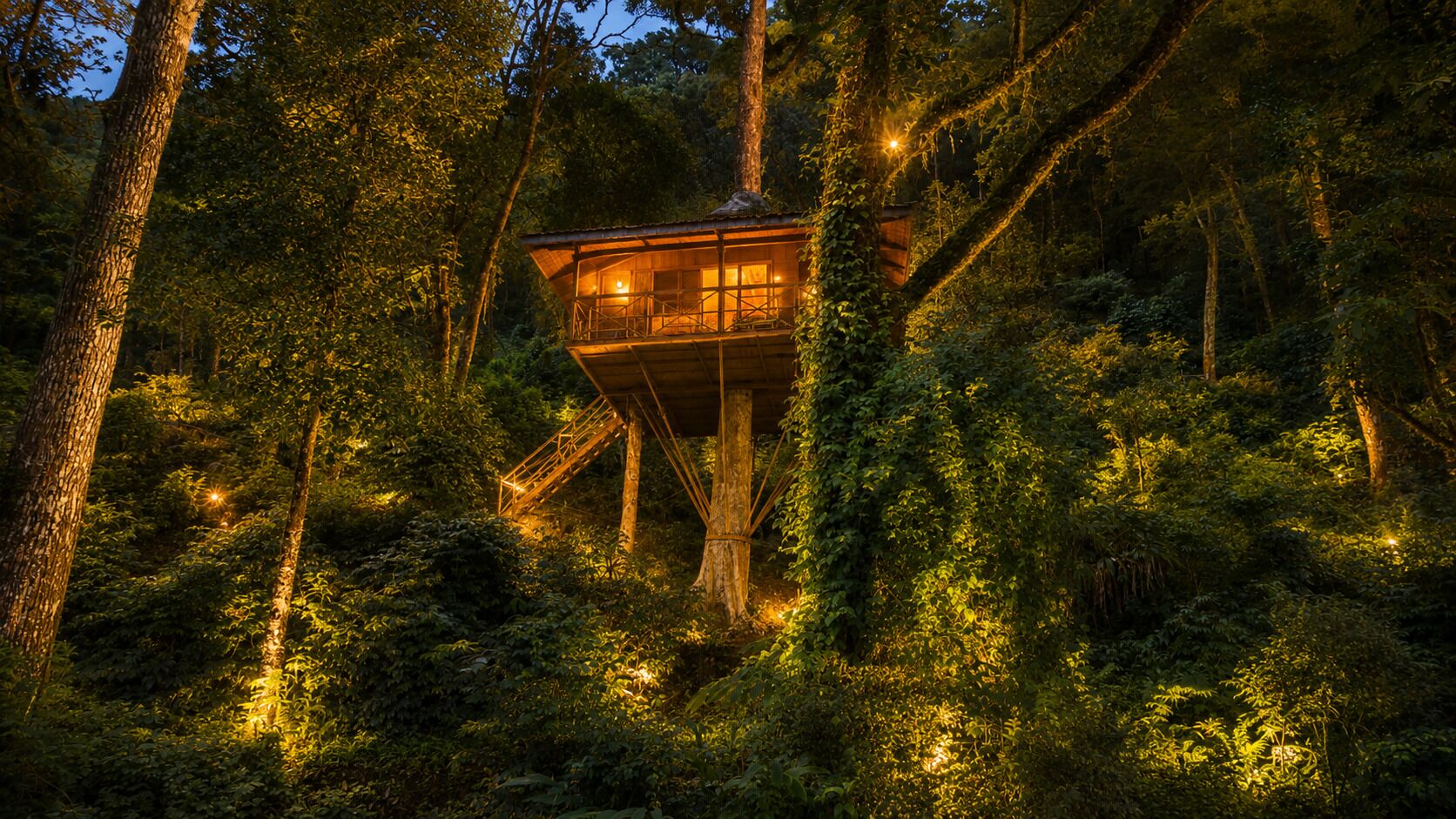 Casa sull'albero Deluxe, balcone, vista montagna | Una scrivania, insonorizzazione, letti aggiuntivi (a pagamento)