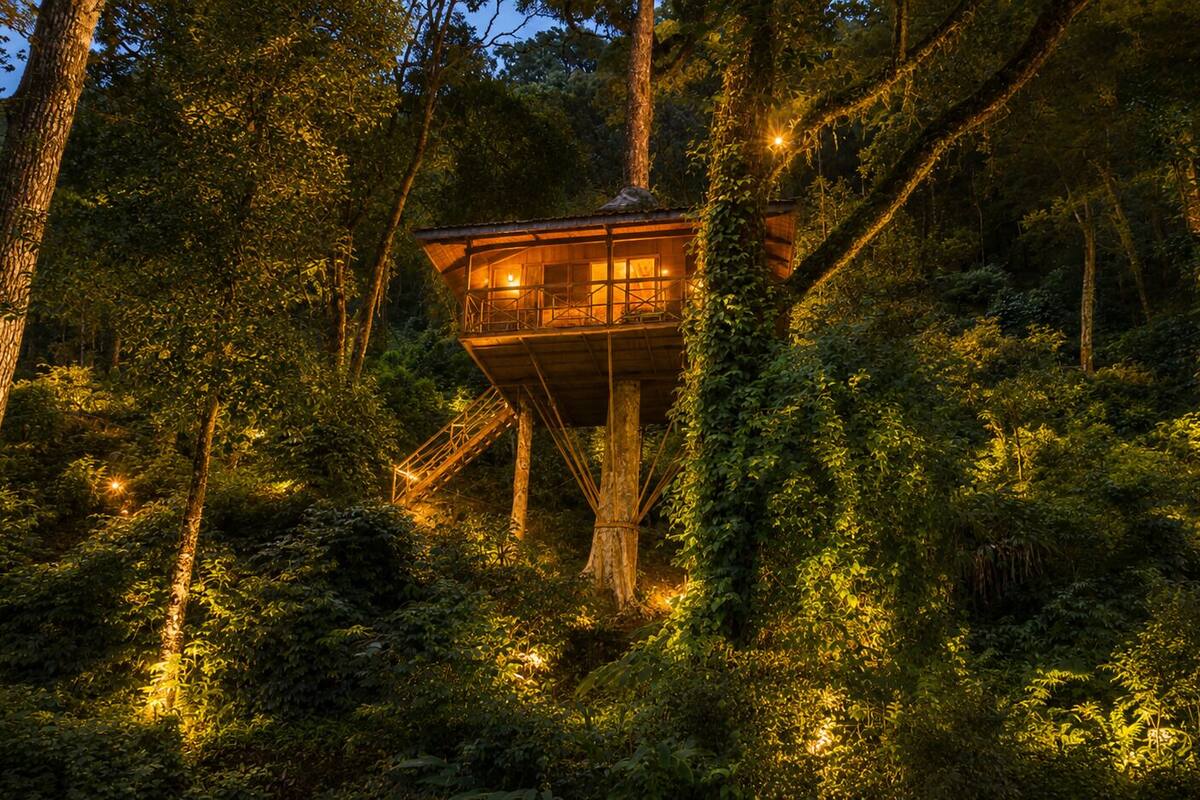 Deluxe Tree House, Balcony, Mountain View | Desk, soundproofing, rollaway beds (surcharge), WiFi (free)