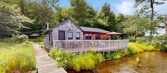 Cabin on the Lake • Deck, Dock & Woods