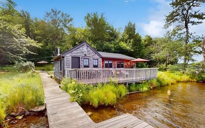 Cabin on the Lake • Deck, Dock & Woods