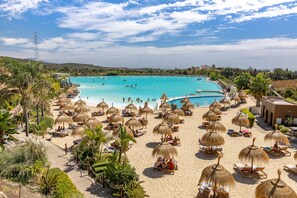 Beach nearby, sun-loungers
