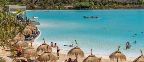 Beach nearby, sun-loungers