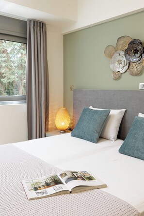 Apartament Deluxe | Caixa forta a l'habitació, decoració individual i mobiliari individual 