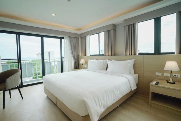 Habitación Premier, vista al océano | Escritorio, wifi gratis y ropa de cama 