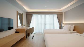Chambre Standard avec lits jumeaux | Bureau, Wi-Fi gratuit, draps fournis