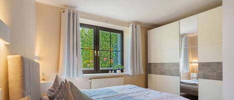 1 غرفة نوم وواي فاي وملاءات أسرّة