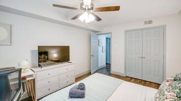 Desk, iron/ironing board, travel crib, free WiFi