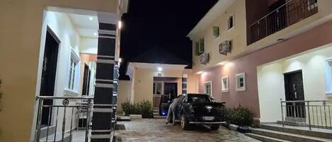 Front of property – evening/night