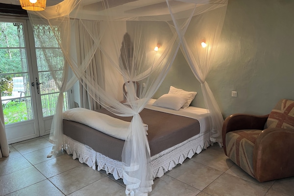 Double or Twin Room, Patio, Pool View | Premium bedding, individually decorated, individually furnished