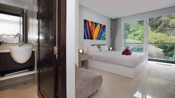 Exclusief appartement, balkon, uitzicht op zwembad | Gratis wifi