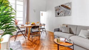 City Apartment, 1 Bedroom, Non Smoking | Living area | 40-inch Smart TV with satellite channels - Modern 1BR For 4 By Centre Pompidou  (Paris)