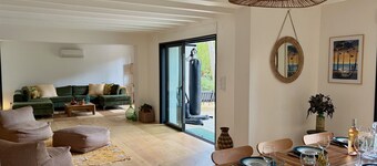 Lago y bosque de Lacanau, gran casa familiar con aire acondicionado