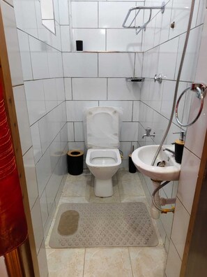 Serviettes fournies, savon, papier toilette