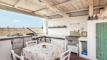 Superior penthouse, uitzicht op stad | Terras