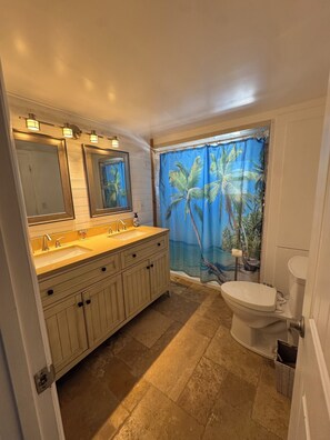 Shower, hair dryer, bidet, towels - Ocean access, gorgeous fully renovated 4/2 house, XL dock, boat lift & Kitchen (Saint James City)