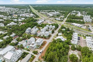 Aerial view - Luxurious Beach Retreat with Heated Community Pool & Private Elevator (Inlet Beach)