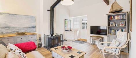 TV, lareira, DVD player, escritórios