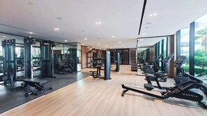 Fitness facility - StayShort - Modern JVC Apartment Sleeps 3 with City Views (Jumeirah Village Circle)