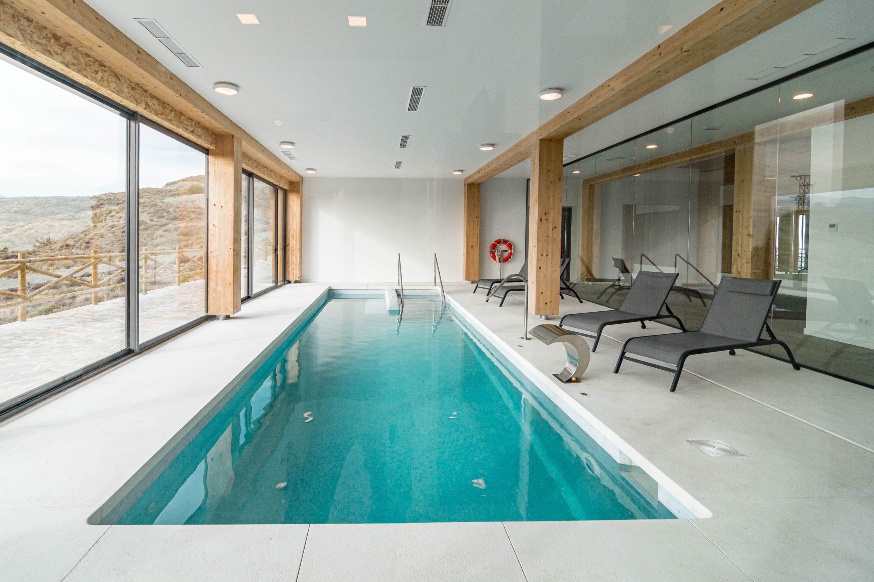 Indoor pool, a heated pool